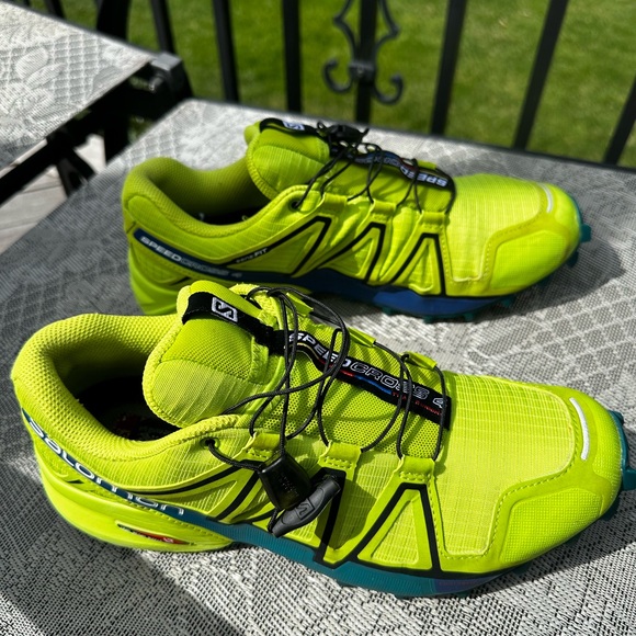 Salomon Men's Speedcross 4 Runner Trail Running Shoe, Acid Lime, 7.5 M US - Picture 3 of 5